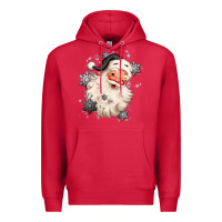 Cardinal white christmas santa claus Premium Hoodie - MaliasSmallBusiness