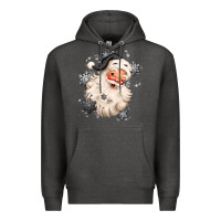 Charcoal Heather white christmas santa claus Premium Hoodie - MaliasSmallBusiness
