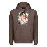 Coffee white christmas santa claus Premium Hoodie - MaliasSmallBusiness