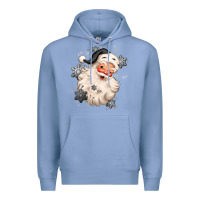 Colony Blue white christmas santa claus Premium Hoodie - MaliasSmallBusiness