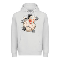 Dove Grey white christmas santa claus Premium Hoodie - MaliasSmallBusiness