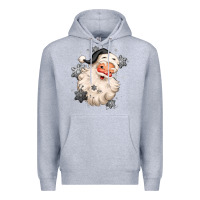 Heather Grey white christmas santa claus Premium Hoodie - MaliasSmallBusiness