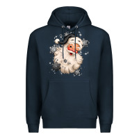 Navy white christmas santa claus Premium Hoodie - MaliasSmallBusiness