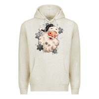 Oatmeal Heather white christmas santa claus Premium Hoodie - MaliasSmallBusiness
