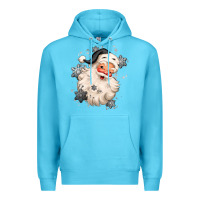 Ocean Blue white christmas santa claus Premium Hoodie - MaliasSmallBusiness