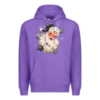 Purple white christmas santa claus Premium Hoodie - MaliasSmallBusiness