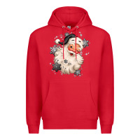Red white christmas santa claus Premium Hoodie - MaliasSmallBusiness