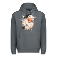 Rock white christmas santa claus Premium Hoodie - MaliasSmallBusiness