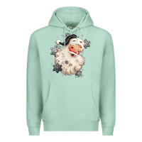 Seafoam white christmas santa claus Premium Hoodie - MaliasSmallBusiness