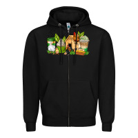 Black chicken coffee cups Zipper Hoodie - AdoDesignShop