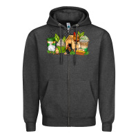 Charcoal Heather chicken coffee cups Zipper Hoodie - AdoDesignShop
