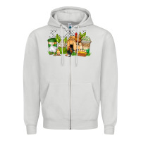 Dove Grey chicken coffee cups Zipper Hoodie - AdoDesignShop