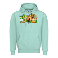 Seafoam chicken coffee cups Zipper Hoodie - AdoDesignShop