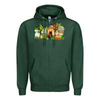 Sports Green chicken coffee cups Zipper Hoodie - AdoDesignShop