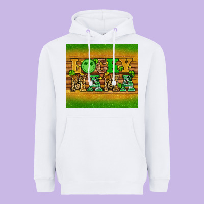 St Patricks Day Lucky Mama Heavyweight Hoodie Designed By Artiststas