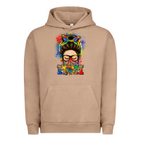 Pigment Burro autism mom messy bun Urban Hoodie - LillyAllenDesigns