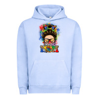 Pigment Grape Ice autism mom messy bun Urban Hoodie - LillyAllenDesigns