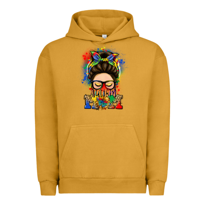 Autism Mom Messy Bun Urban Hoodie by LillyAllenDesigns | Teevron