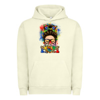 Pigment Pistachio autism mom messy bun Urban Hoodie - LillyAllenDesigns