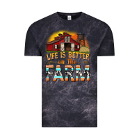 Cloud Black life is better on the farm with barn Vintage Tee - texasbilliewilder