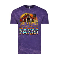 Cloud Purple life is better on the farm with barn Vintage Tee - texasbilliewilder