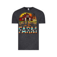 Vintage Black life is better on the farm with barn Vintage Tee - texasbilliewilder