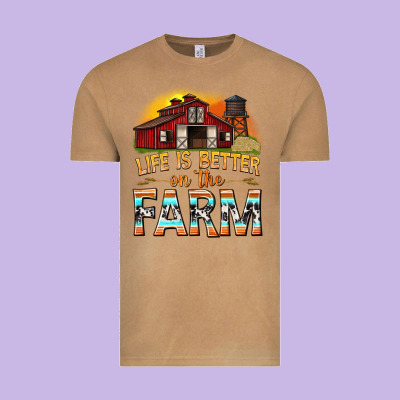 Vintage Tee life is better on the farm with barn