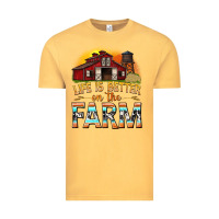 Vintage Mustard life is better on the farm with barn Vintage Tee - texasbilliewilder