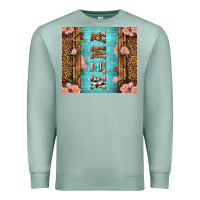 Seafoam Western Mama Pink Roses Premium Sweatshirt - LillyAllenDesigns