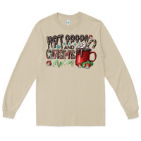 Mushroom hot cocoa and christmas movies Long Sleeve Tee - CowhideDigitalArt