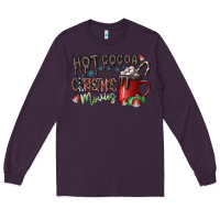 Plum hot cocoa and christmas movies Long Sleeve Tee - CowhideDigitalArt