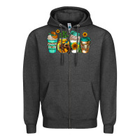 Charcoal Heather arizona coffee cups Zipper Hoodie - AdoDesignShop