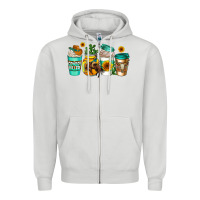 Dove Grey arizona coffee cups Zipper Hoodie - AdoDesignShop