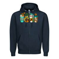 Navy arizona coffee cups Zipper Hoodie - AdoDesignShop