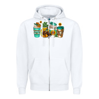 White arizona coffee cups Zipper Hoodie - AdoDesignShop
