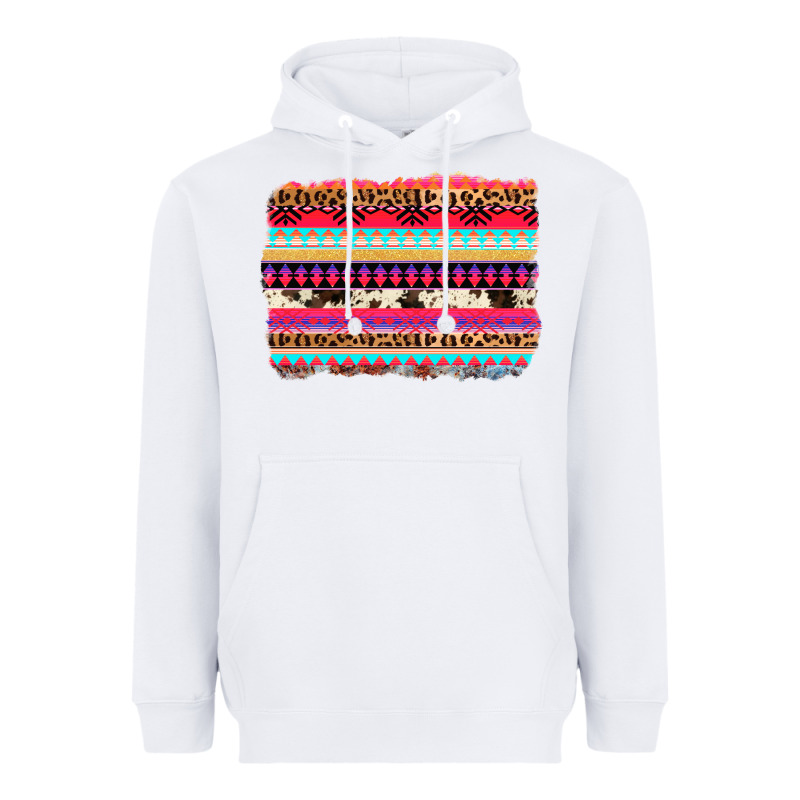 Aztec Western Leopard Cowhide Background Heavyweight Hoodie by AdoDesignShop | Teevron