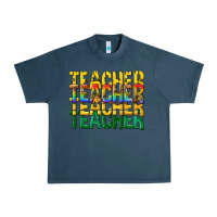 Midnight Navy teacher teacher teacher Urban Heavy Tee - texasbilliewilder