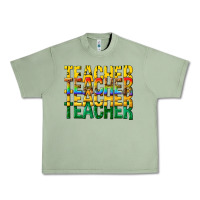 Oil Green teacher teacher teacher Urban Heavy Tee - texasbilliewilder
