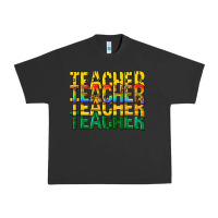 Pigment Black teacher teacher teacher Urban Heavy Tee - texasbilliewilder