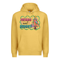 Antique Gold merry and bright christmas tree Premium Hoodie - MaliasSmallBusiness