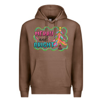 Chestnut merry and bright christmas tree Premium Hoodie - MaliasSmallBusiness