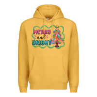 Mustard merry and bright christmas tree Premium Hoodie - MaliasSmallBusiness
