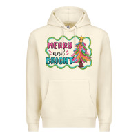 Sandshell merry and bright christmas tree Premium Hoodie - MaliasSmallBusiness