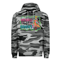 Slate Camo merry and bright christmas tree Premium Hoodie - MaliasSmallBusiness
