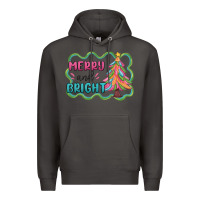 Smoke merry and bright christmas tree Premium Hoodie - MaliasSmallBusiness