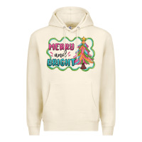 Tofu merry and bright christmas tree Premium Hoodie - MaliasSmallBusiness