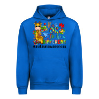 Cobalt it s ok to be different giraffe Urban Hoodie - LillyAllenDesigns