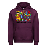 Mauve Wine it s ok to be different giraffe Urban Hoodie - LillyAllenDesigns