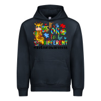 Navy it s ok to be different giraffe Urban Hoodie - LillyAllenDesigns