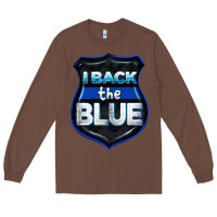 Chestnut I back the blue 4th of July Long Sleeve Tee - CowGirlArtShop